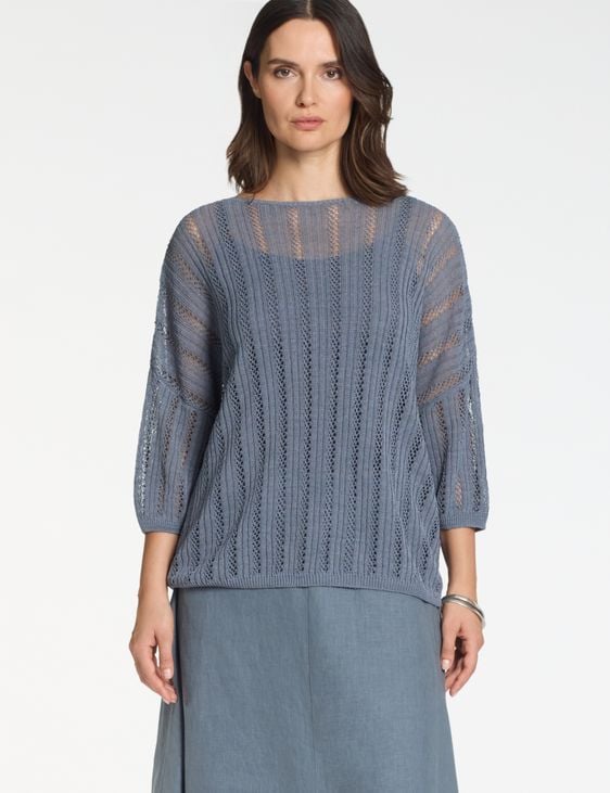 Sarah Pacini Openwork sweater – 3/4 sleeves