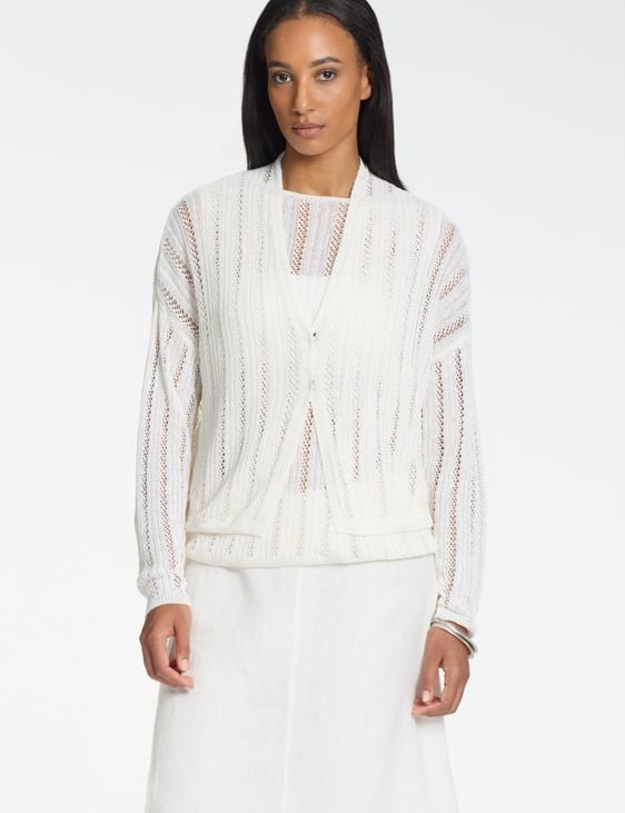 Sarah Pacini Cardigan met knopen – open