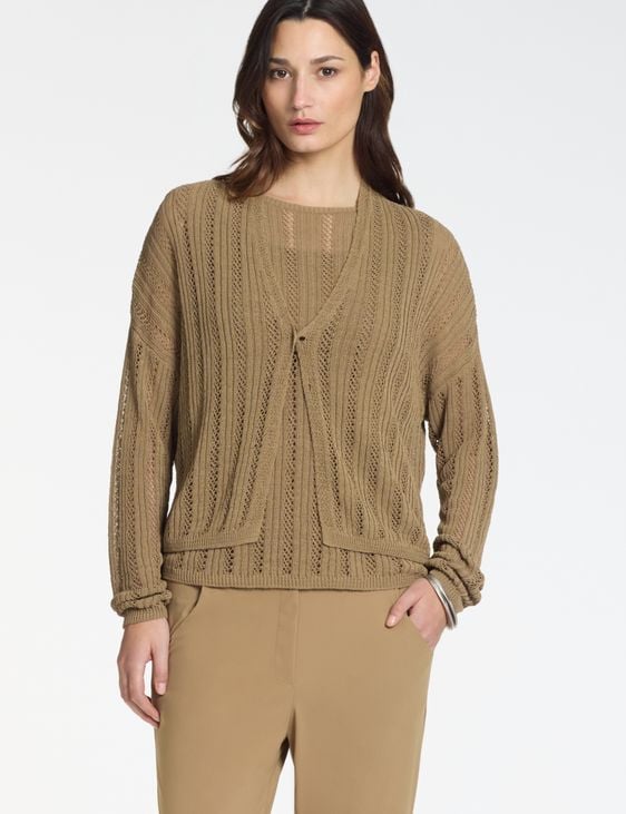 Sarah Pacini Buttoned cardigan – openwork