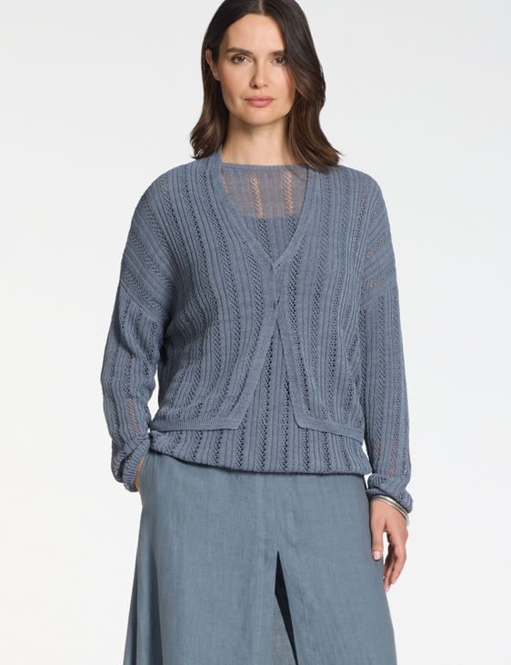 Sarah Pacini Buttoned cardigan – openwork