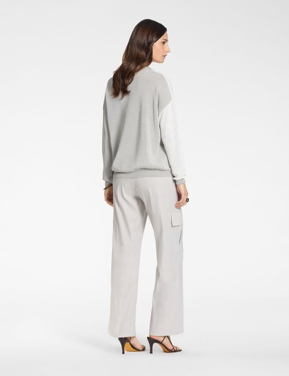 Sarah Pacini Lässiger Pullover – schillernd