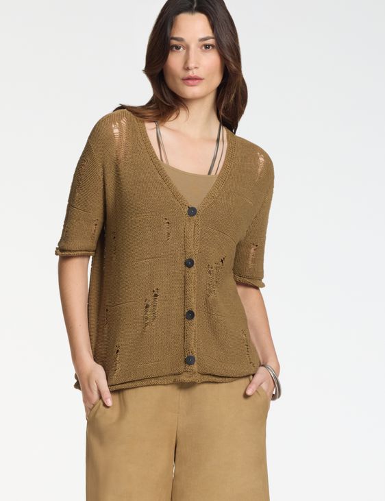 Sarah Pacini Casual cardigan – opengewerkt