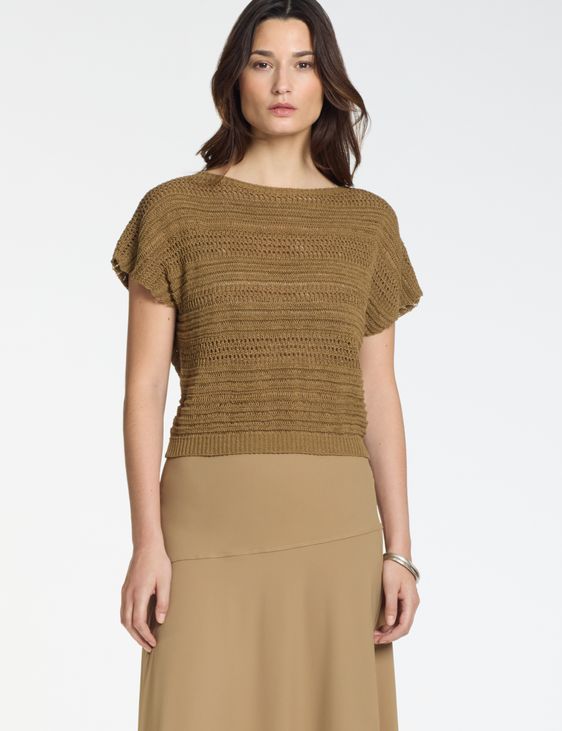 Sarah Pacini Boatneck sweater – braided knit