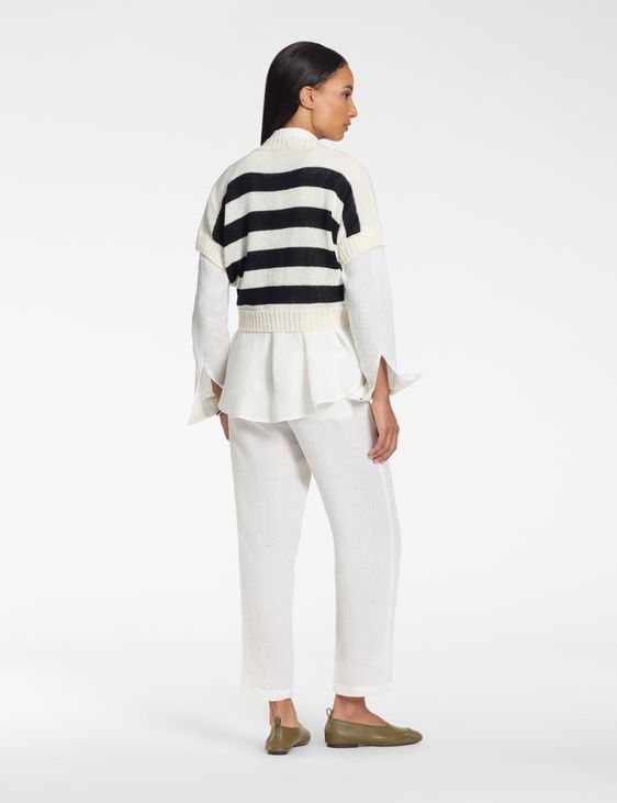 Sarah Pacini Striped cropped cardigan – seamless