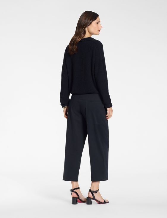 Sarah Pacini Polo sweater – terry texture