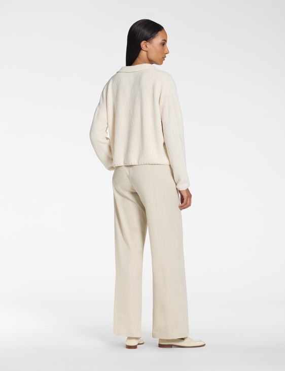 Sarah Pacini Polo sweater – terry texture