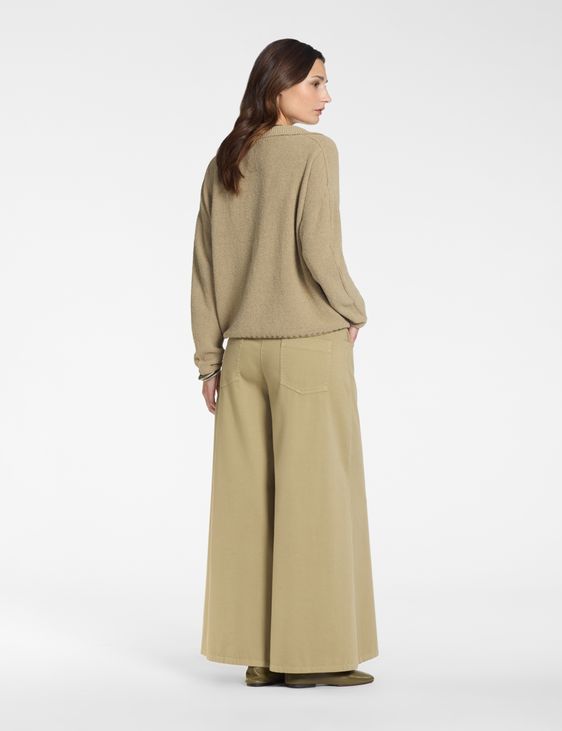 Sarah Pacini Polo sweater – terry texture