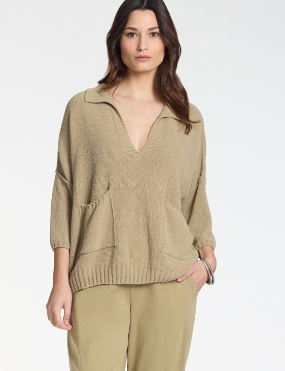 Sarah Pacini Pull oversize avec poches – texture éponge