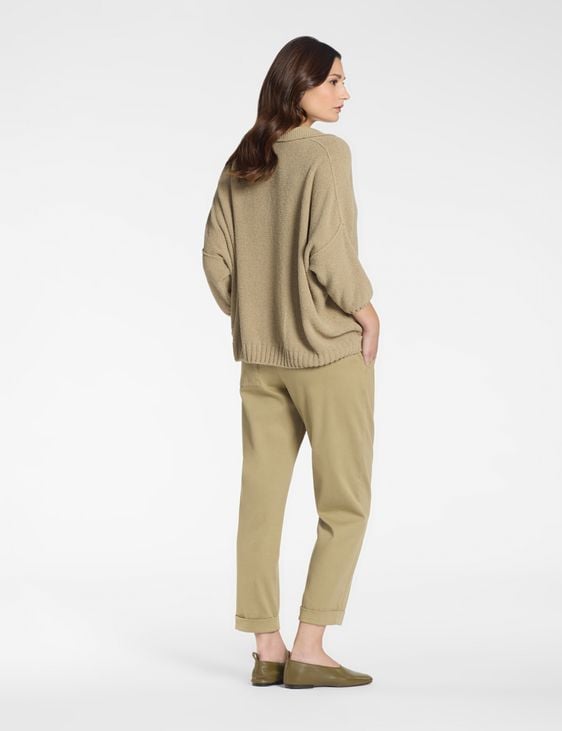 Sarah Pacini Pull oversize avec poches – texture éponge