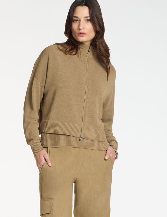 Sarah Pacini Cardigan zippé – col montant