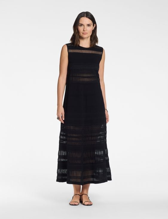 Sarah Pacini Long dress - knitted lace effect