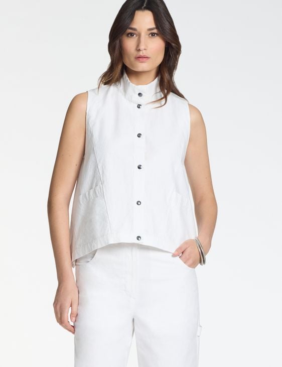 Sarah Pacini Vest – textured cotton
