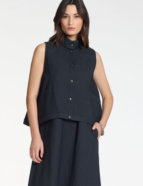 Sarah Pacini Bodywarmer – textuurkatoen