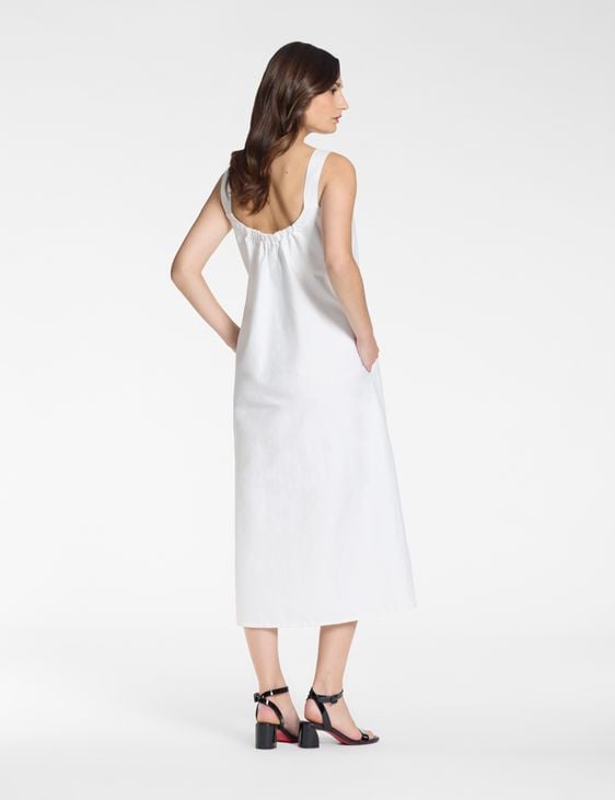 Sarah Pacini Backless dress – textured cotton