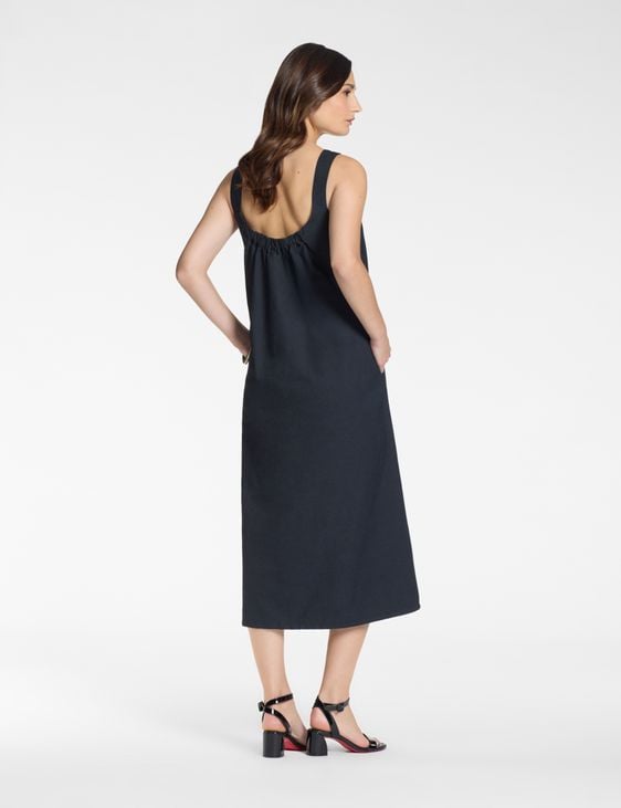 Sarah Pacini Backless dress – textured cotton