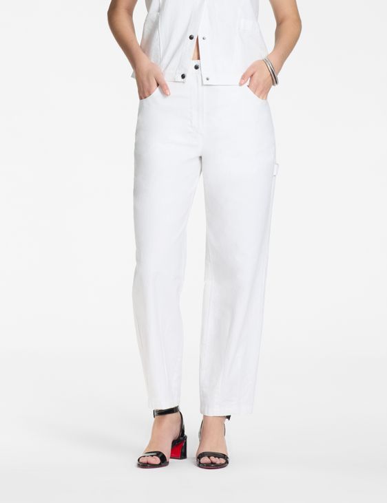 Sarah Pacini Pantalon droit – coton texturé