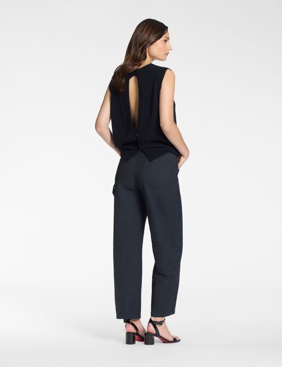 Sarah Pacini Gerade Hose – strukturierte Baumwolle