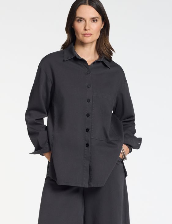 Sarah Pacini Hemdbluse – aufgesetzte Tasche