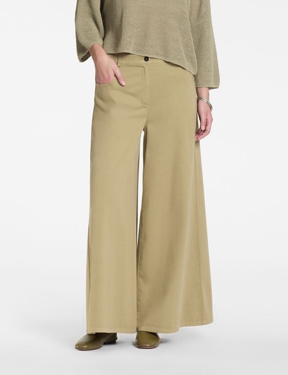 Sarah Pacini Palazzo broek – met topstiksels