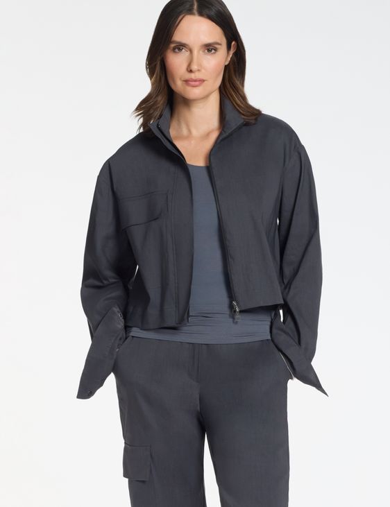 Sarah Pacini Zipped jacket – stretch linen