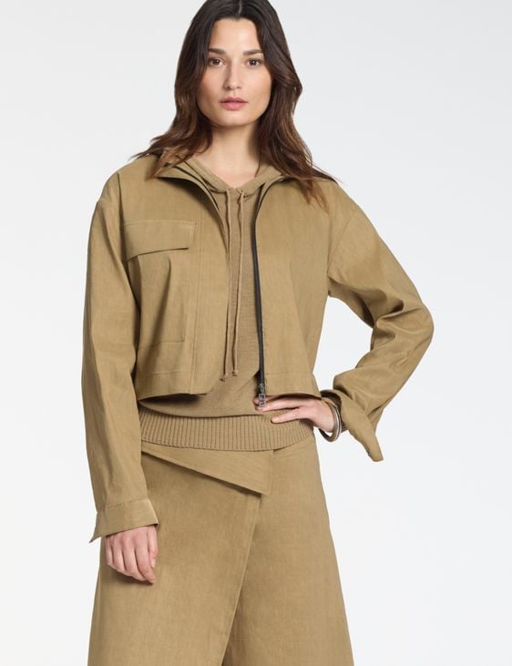 Sarah Pacini Zipped jacket – stretch linen
