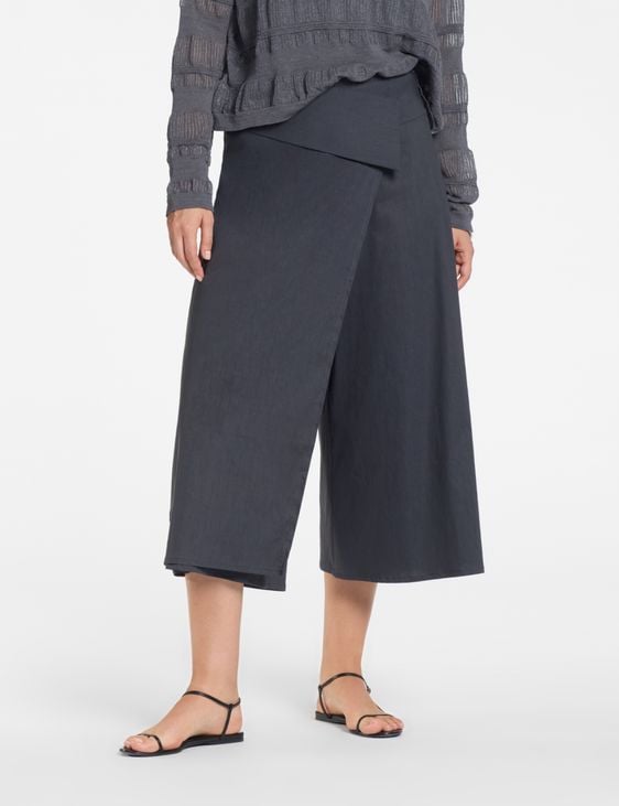 Sarah Pacini Asymmetric pants – stretch linen