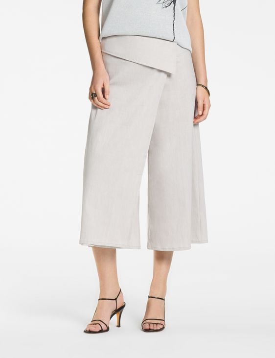 Sarah Pacini Asymmetrische broek linnen