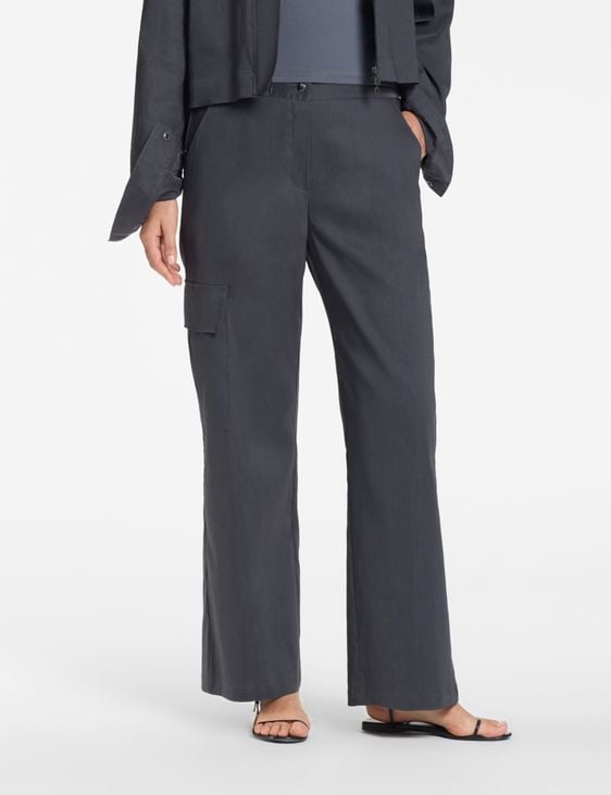 Sarah Pacini Straight pants – patch pocket