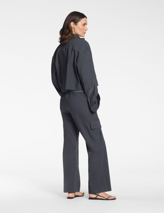 Sarah Pacini Straight pants – patch pocket