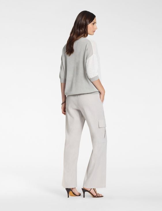 Sarah Pacini Straight pants – patch pocket
