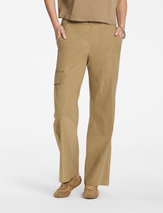 Sarah Pacini Straight pants – patch pocket
