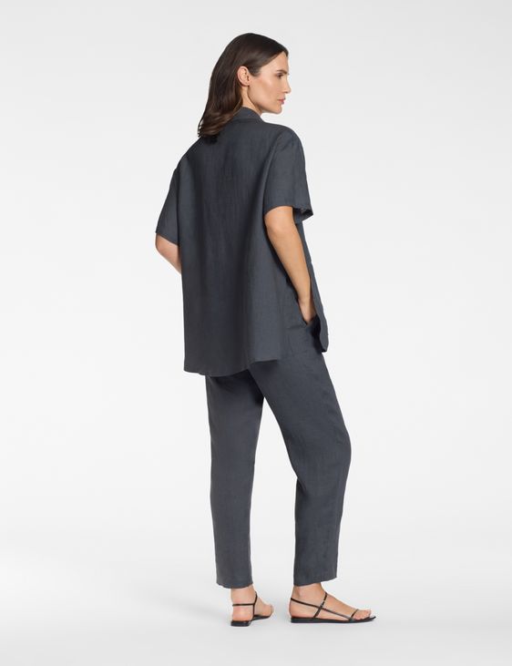 Sarah Pacini Lässliches Hemd – 100 % Leinen