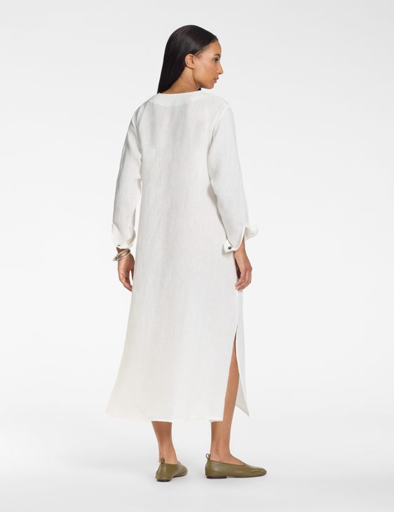 Sarah Pacini Robe longue col V – 100 % lin