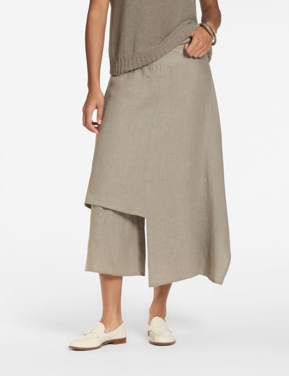 Sarah Pacini Linnen broek – gelaagde look