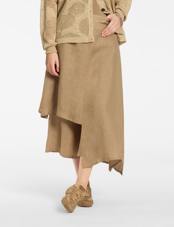 Sarah Pacini Linnen broek – gelaagde look
