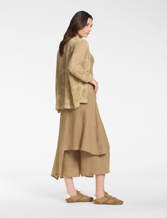 Sarah Pacini Linnen broek – gelaagde look