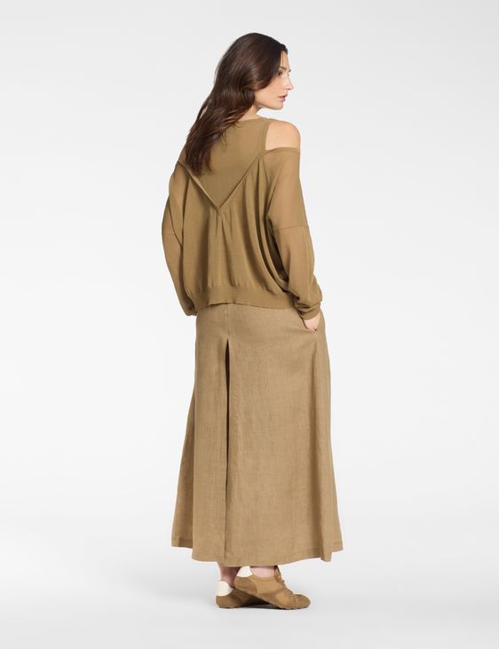 Sarah Pacini Linen pants – trompe l'œil
