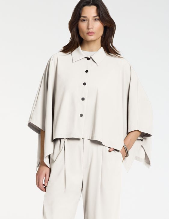 Sarah Pacini Poncho-Hemd – Techno-Stoff
