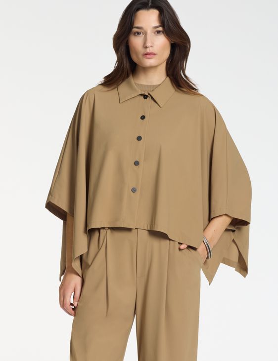 Sarah Pacini Poncho shirt – techno fabric