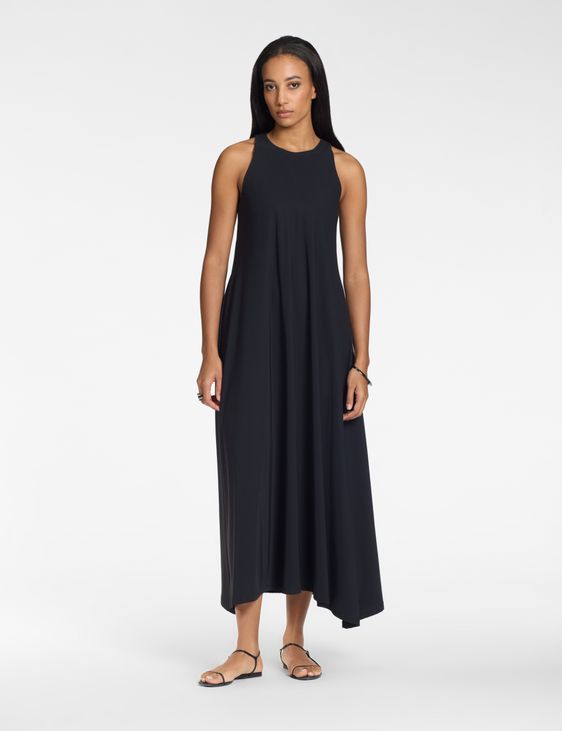 Sarah Pacini Robe longue sans manches – tissu techno