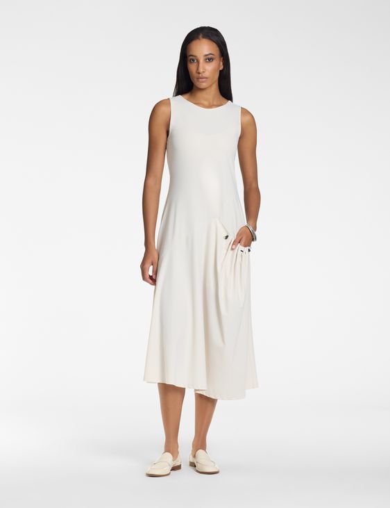 Sarah Pacini Sleeveless maxi dress – techno-fabric