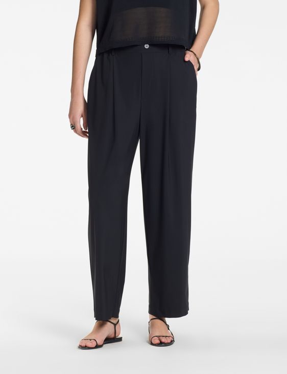 Sarah Pacini Straight Pants – techno fabric