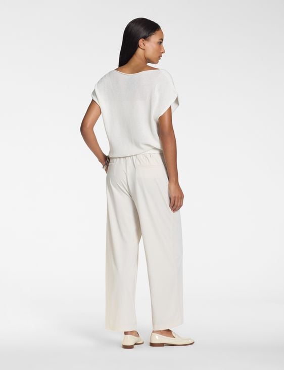 Sarah Pacini Straight Pants – techno fabric