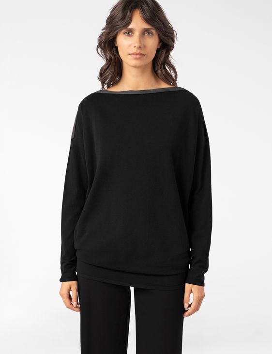 Sarah Pacini BOAT-NECK SWEATER – STRETCH VISCOSE
