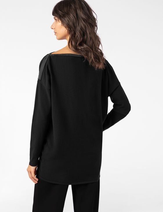 Sarah Pacini BOAT-NECK SWEATER – STRETCH VISCOSE