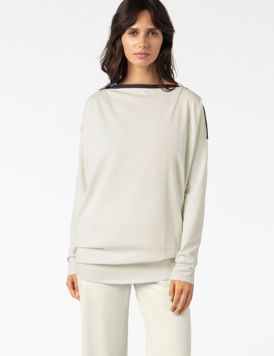 Sarah Pacini BOAT-NECK SWEATER – STRETCH VISCOSE