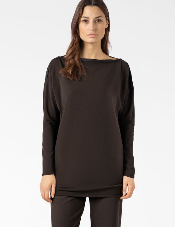 Sarah Pacini BOAT-NECK SWEATER – STRETCH VISCOSE