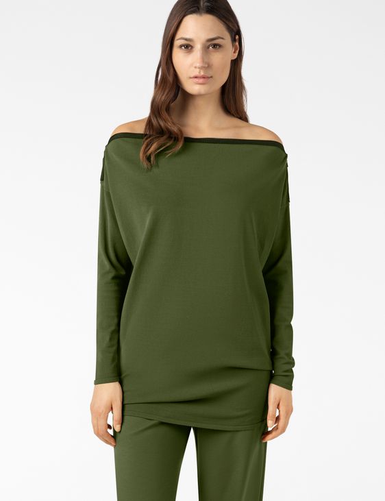 Sarah Pacini BOAT-NECK SWEATER – STRETCH VISCOSE