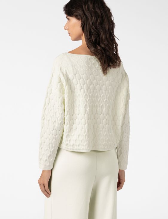 Sarah Pacini CROPPED SWEATER – QUILTED