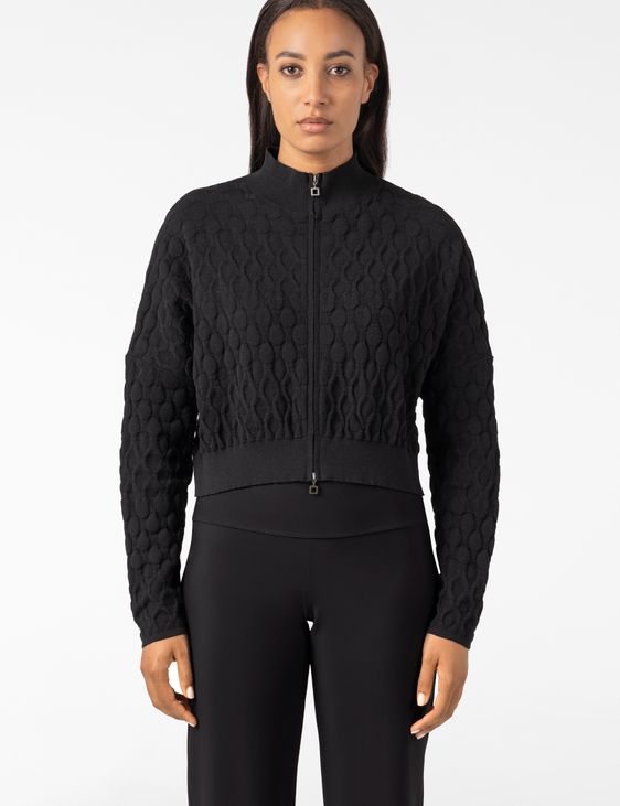 Sarah Pacini ZIP-UP CARDIGAN – QUILTED